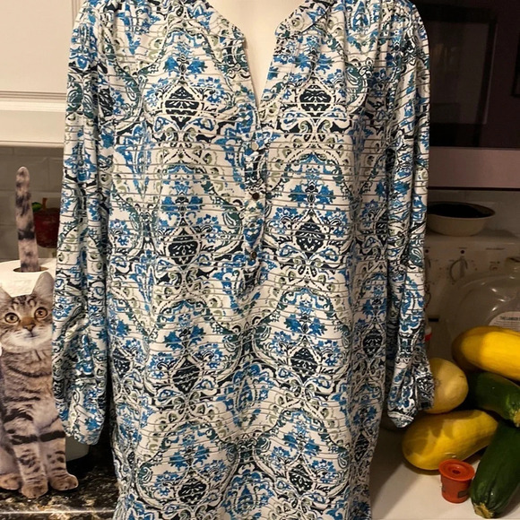 E woman’s Emily Daniels stretch casual long sleeve pull over plus size top 2X - Picture 1 of 4